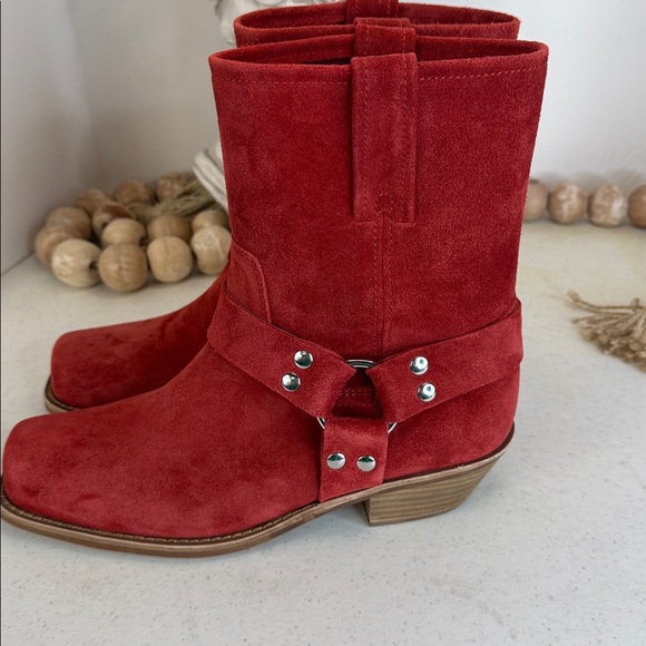 Jeffery Campbell/Waylon Harness Boot (Women)Tomato Red Size 7.5 NWOB - Picture 4 of 11